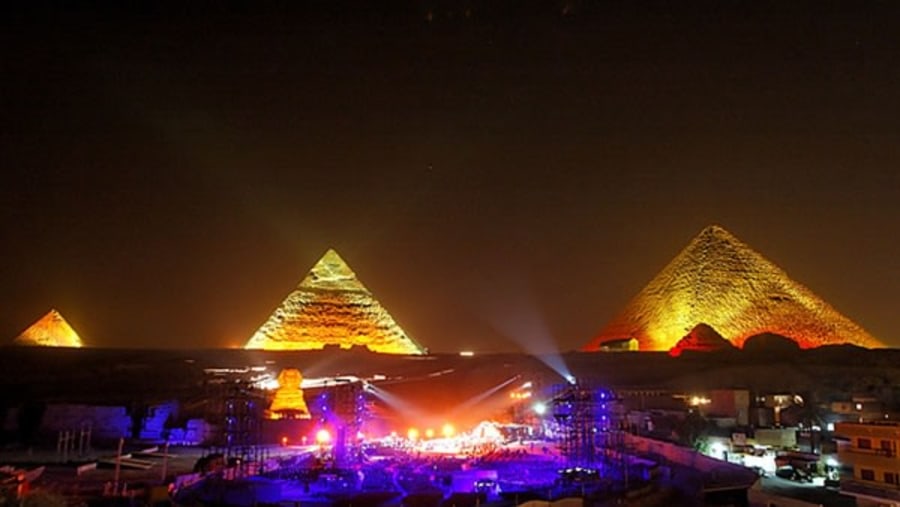 Light and Sound Show at Giza Pyramids