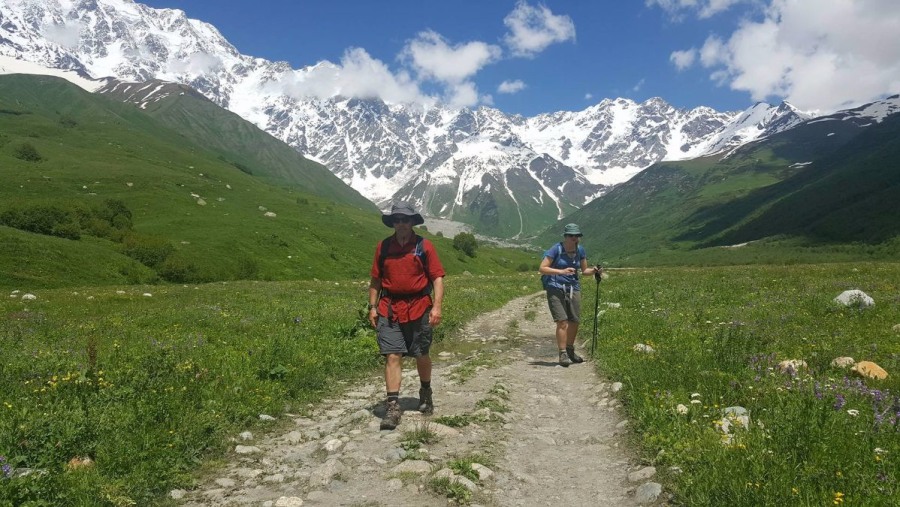 Trekking near the Caucasus mountains