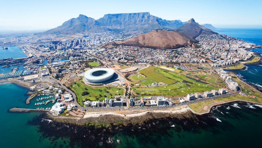 Aerial View of Cape Town, South Africa