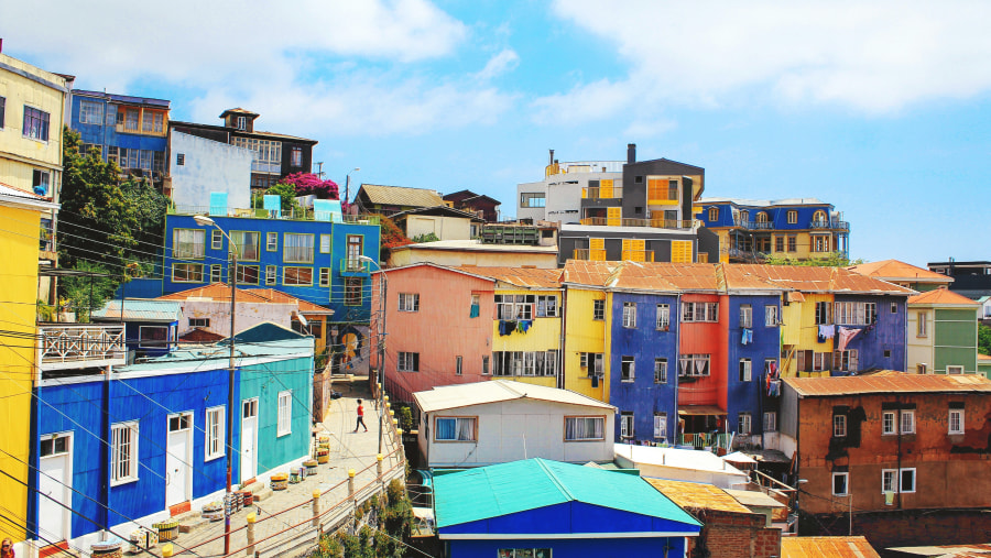 Vibrant houses in Valparaiso