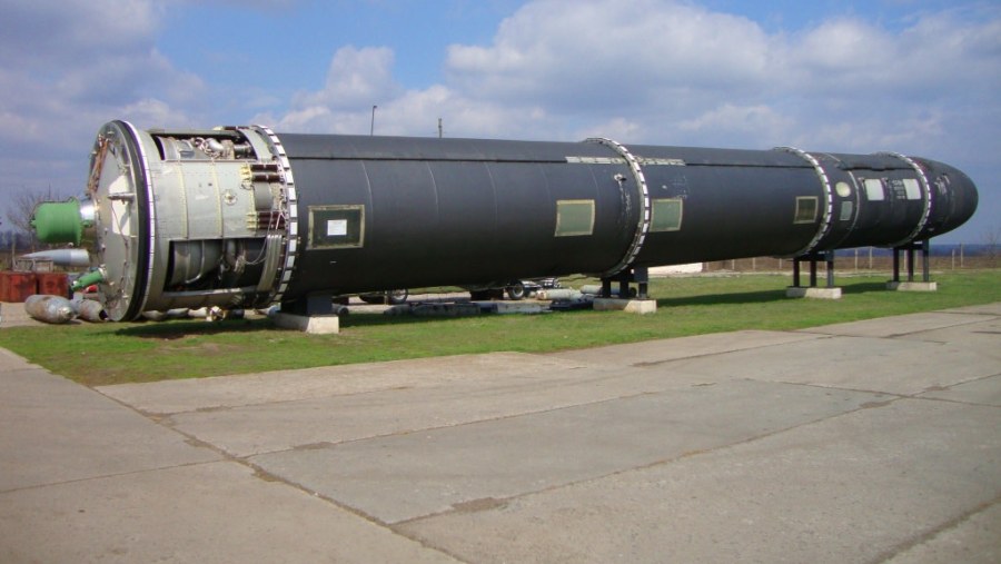 See the big missile at Museum of Strategic Rocket Forces in Pervomaysk