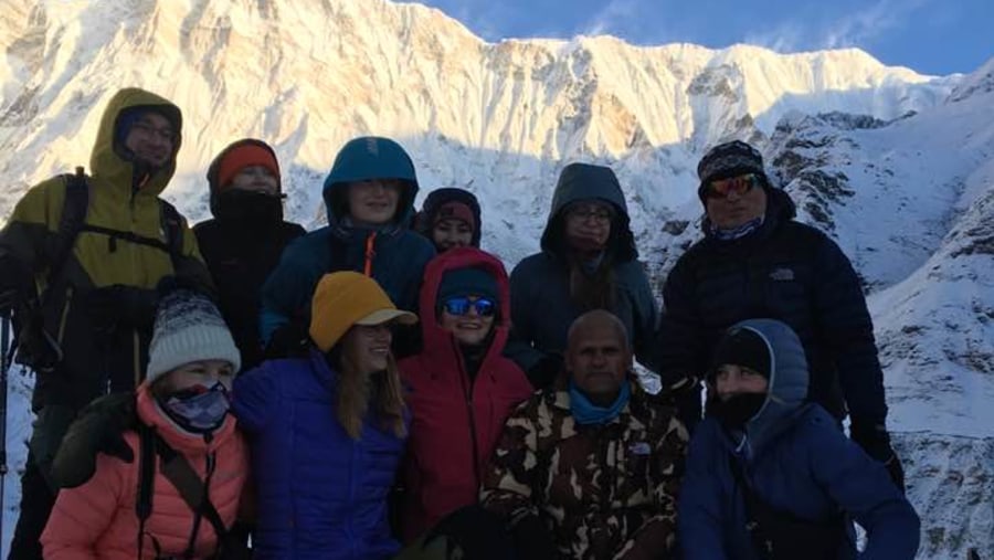 Travellers at Annapurna Base Camp