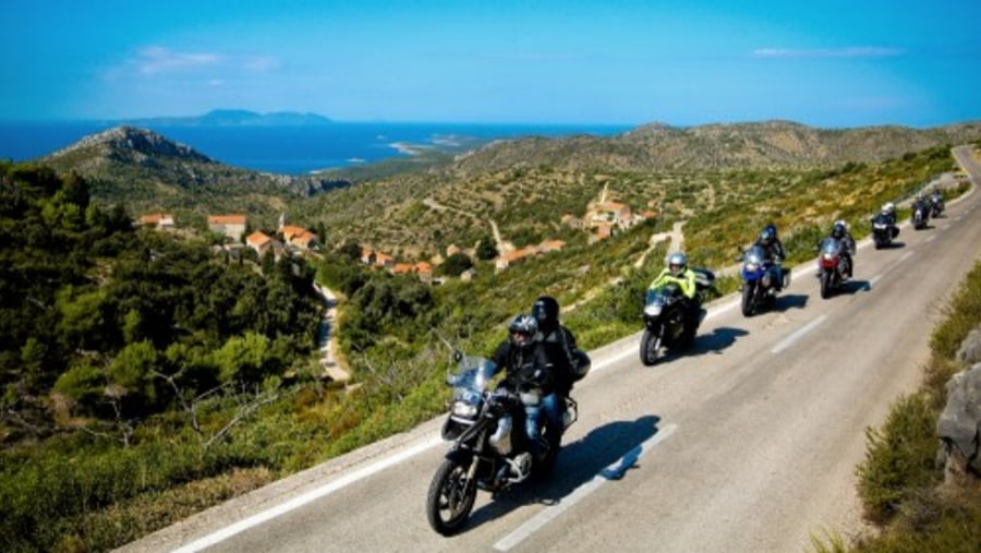 Ride along the mountains in Croatia