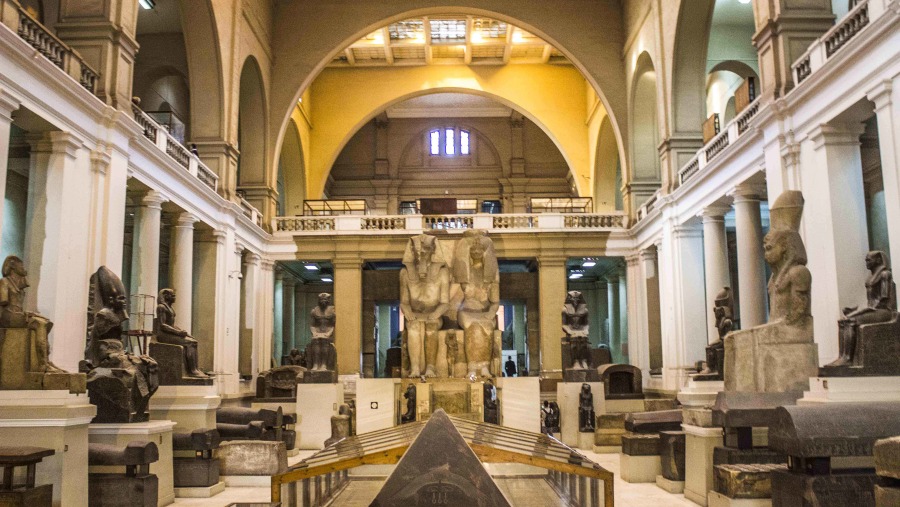 Egyptian Statues In The Egyptian Museum of Antiquities