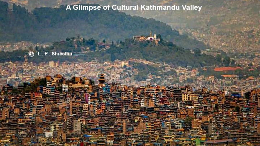 Glimpse of Kathmandu from a Hill Top