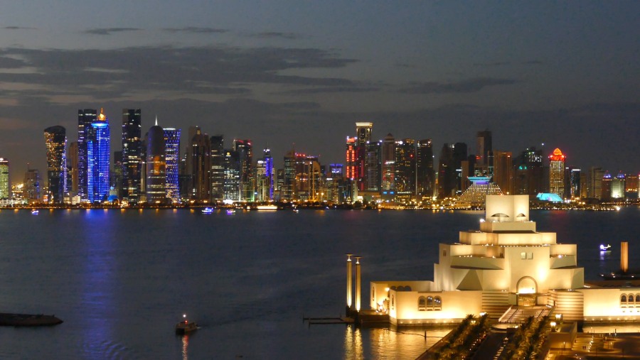 Admire the view of Doha City