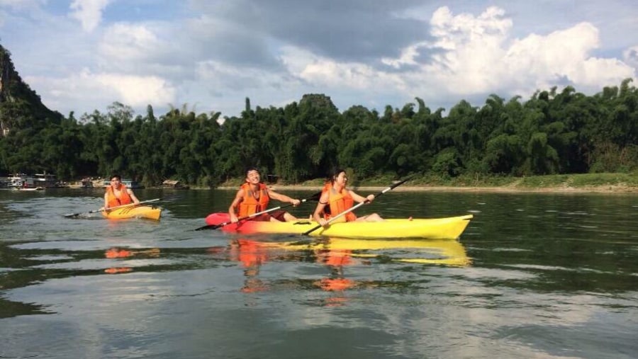 Kayaking on Li River