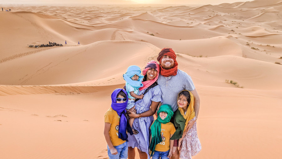 Pose in the Sahara Desert