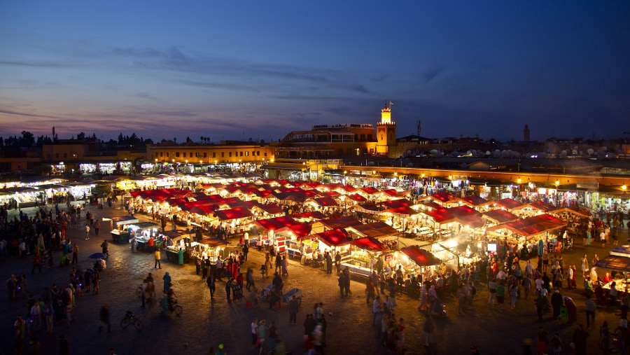 Marvel at Marrakech in the evening