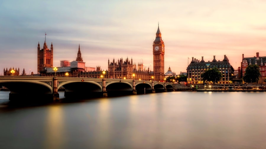 View from the city of London