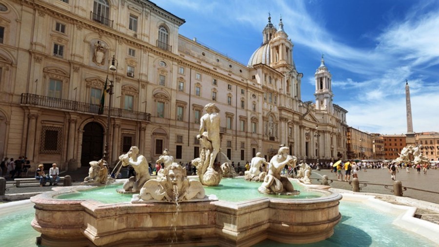 The Trevi fountain