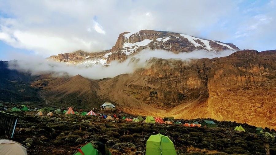 Camping near Mount Kilimanjaro