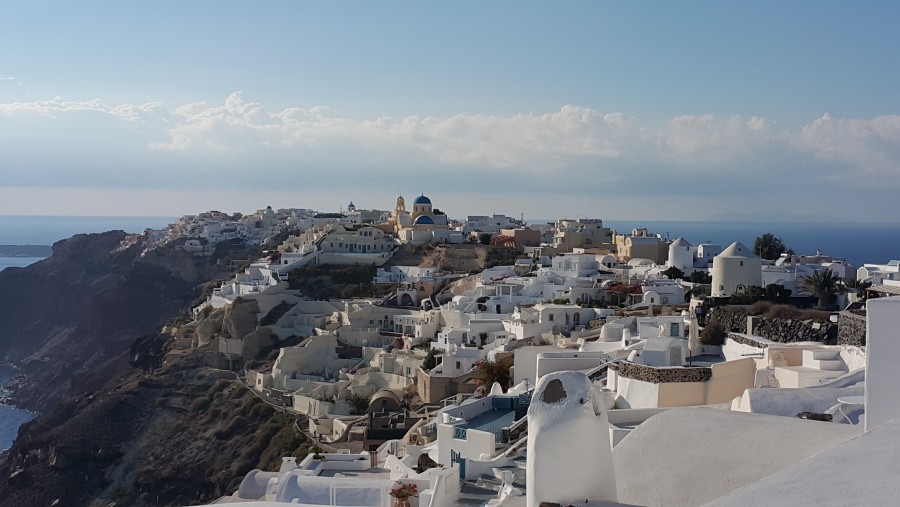 Enjoy the panoramic view of Oia