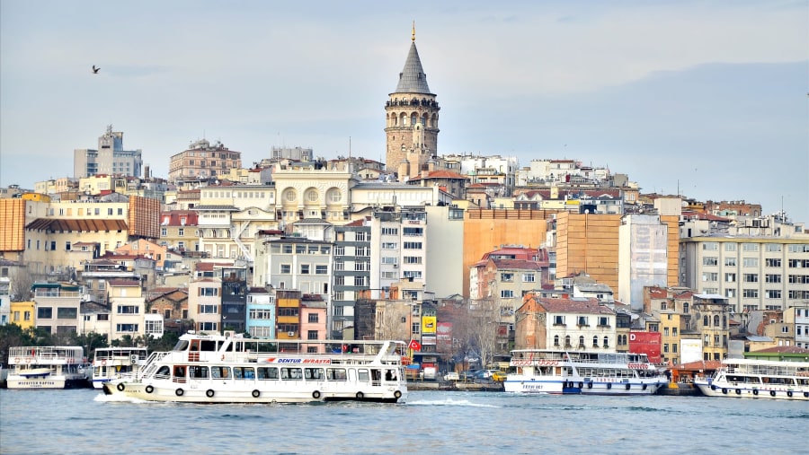 Galata Tower in the background