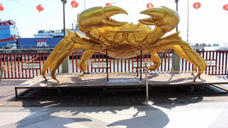 See the Iconic Crab Statue in Crab Island