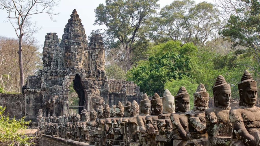 Marvel at the South Gate of Angkor Thom