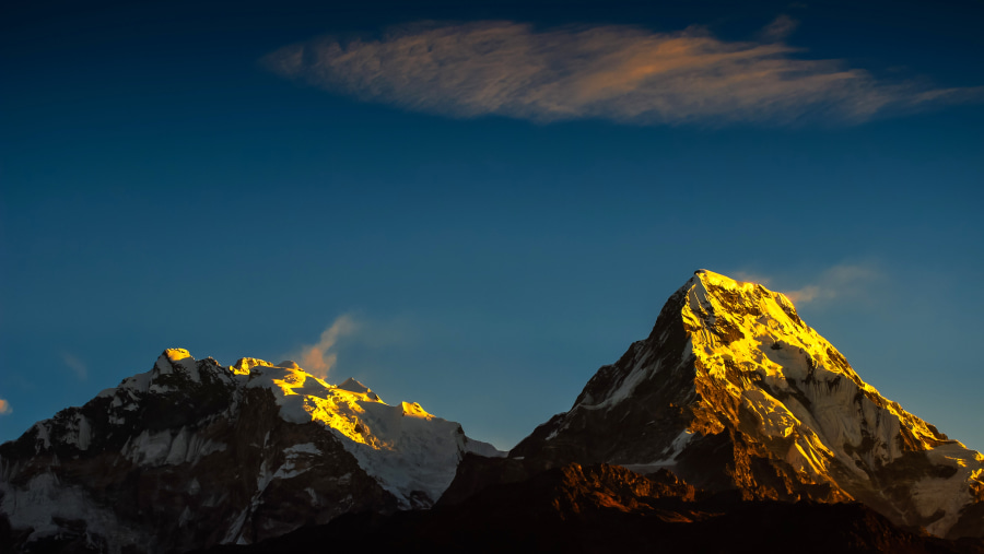 Annapurna south during sunrise