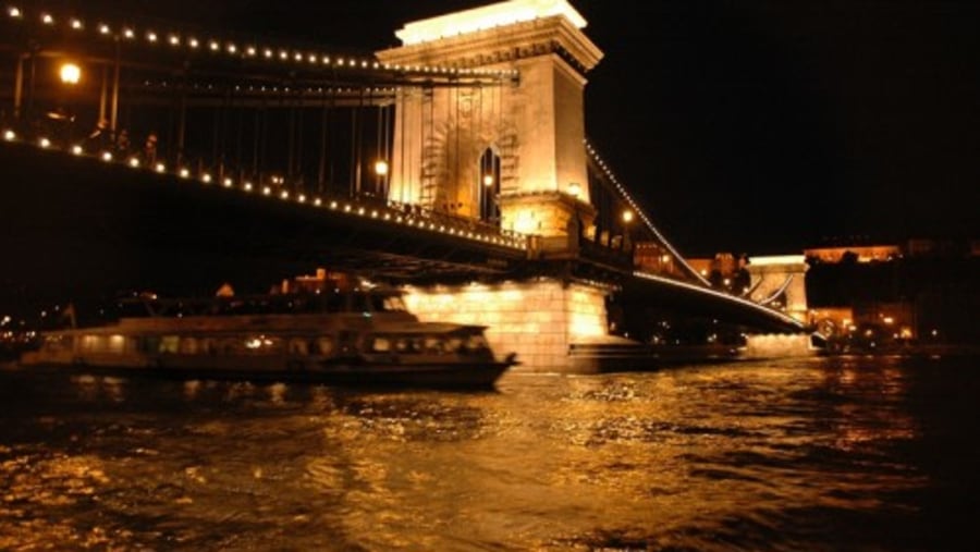 Night time view of Budapest, Hungary