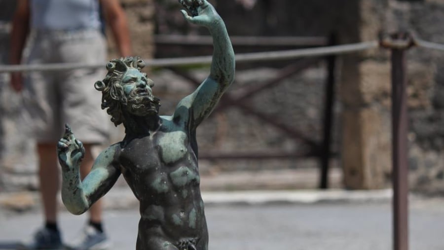 Ancient statue in Pompeii