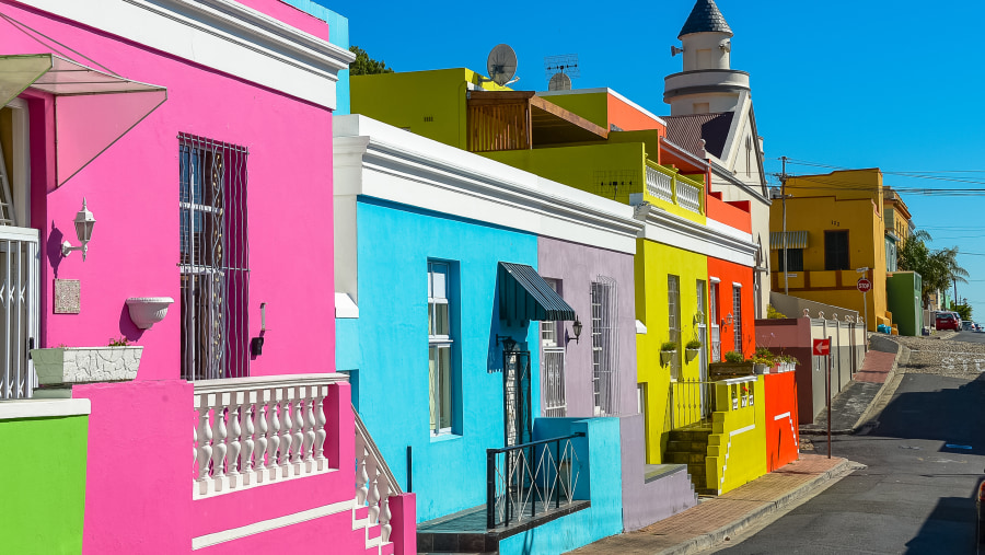Colourful Houses in Cape Town, South Africa