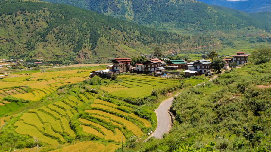 Scenic view of Bhutan