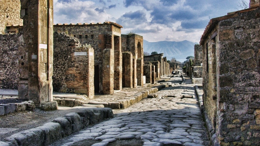 Sightsee the archaeological site of Pompeii