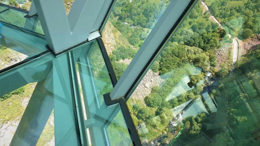 Glass bridge at the canyon