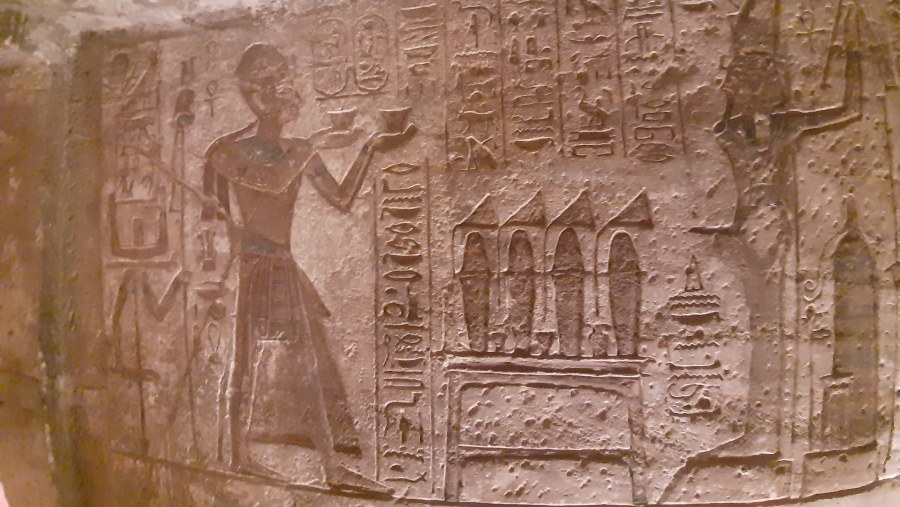 Ramses² offer offering infront of Amun- Min God of fertility