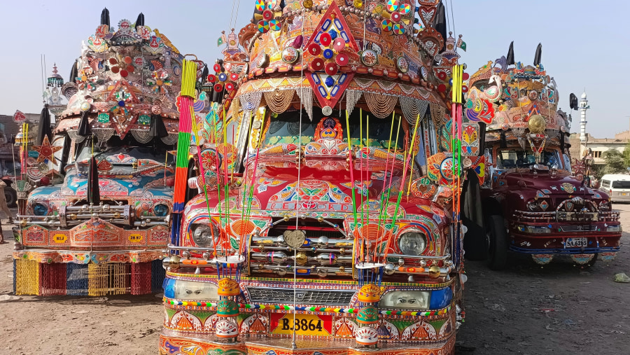 Traditional Decorated buses