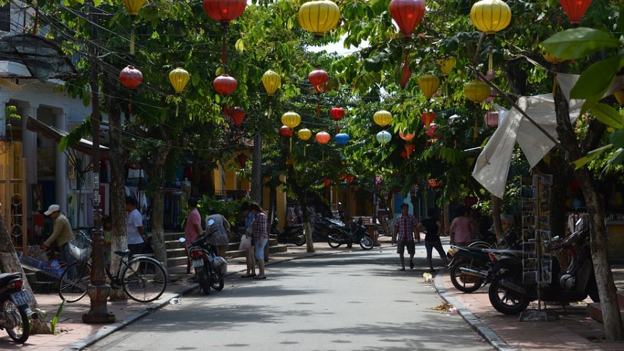 Lanterns At A Street In Hoi An