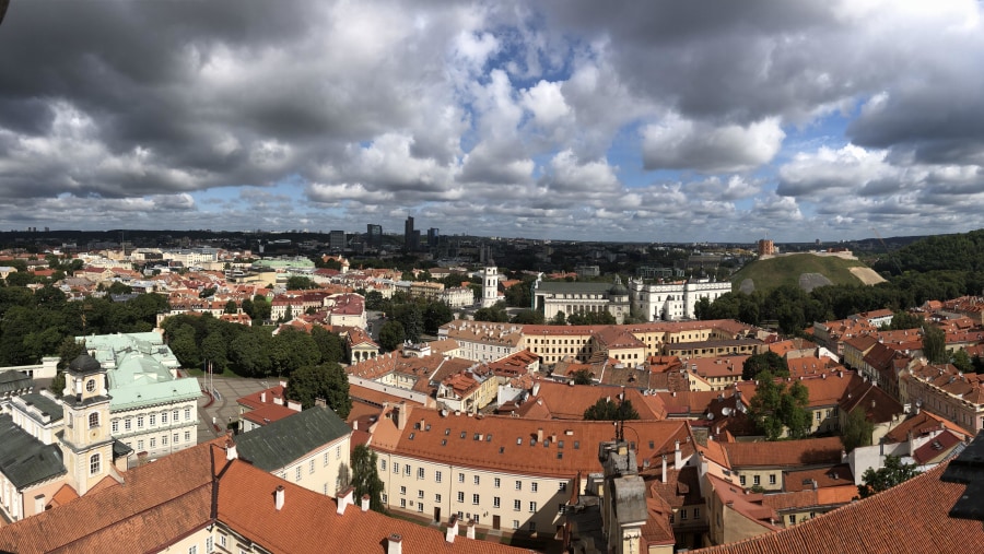 Aerial view of the Vilnius City