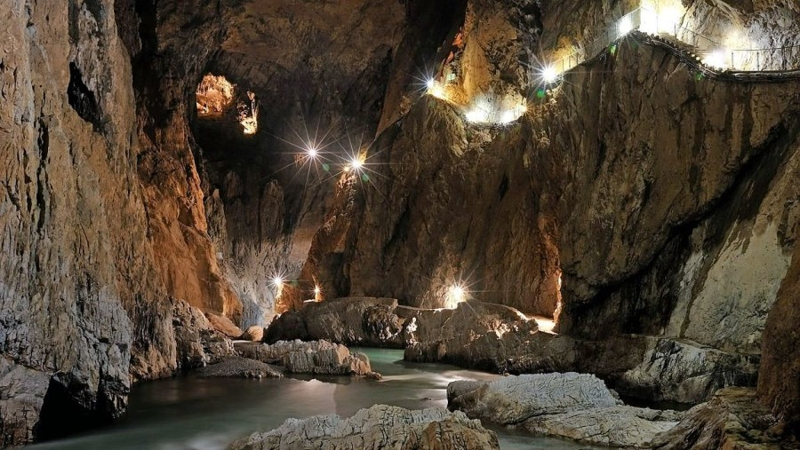 Enjoy the stunning view of the caves