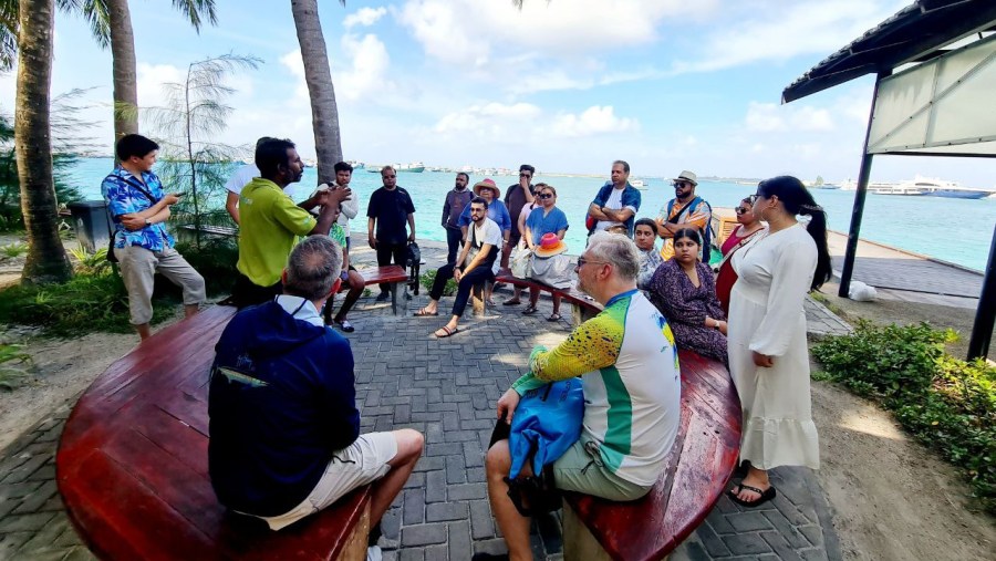 Travellers in the Maldives