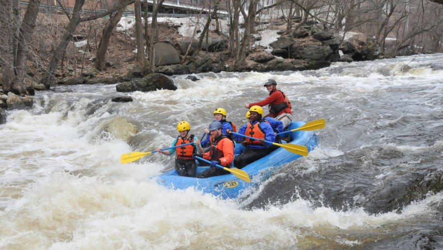 Tourists enjoying Rafting