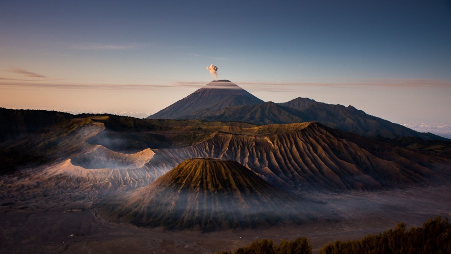 The spectacular view of Mount Bromo in Indonesia