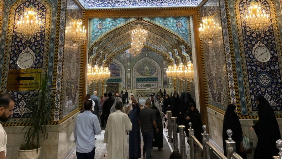 Travelers at The Al-Abbas Shrine