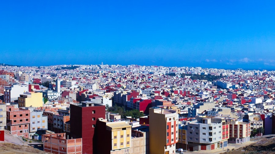Panoramic view of Tangier, Morocco