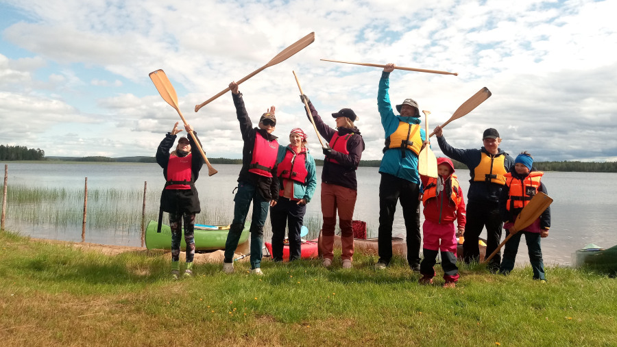 Canoeing in Posio, Finland