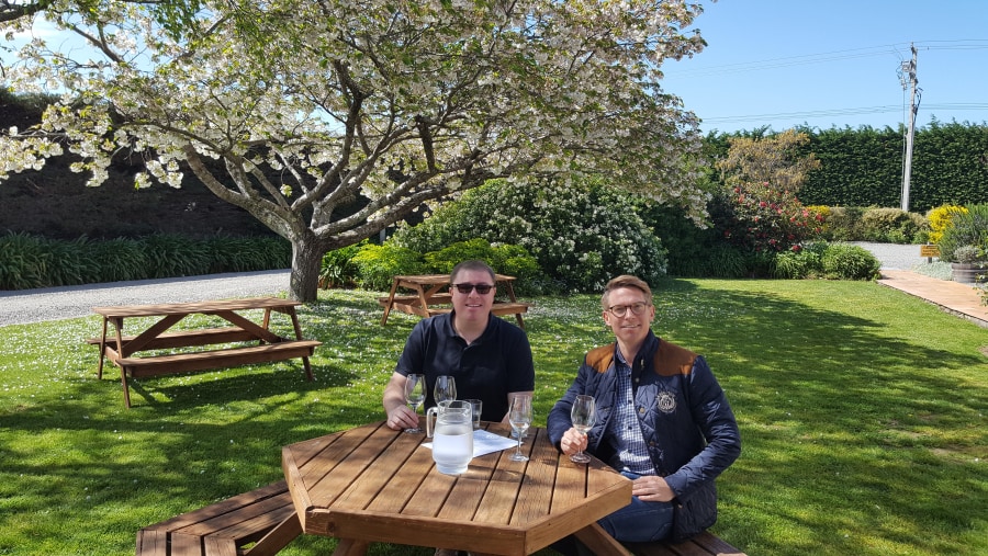 Outdoor tasting in Martinborough