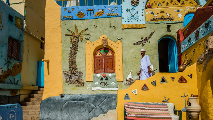 Nubian Village In Aswan, Egypt