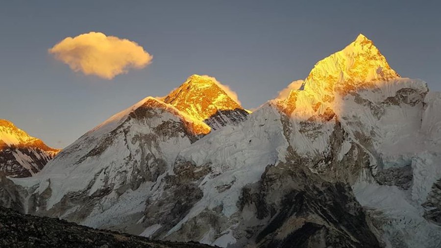 Sunset view of Mt. Everest 