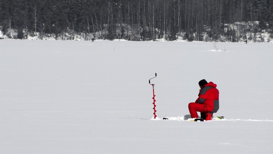 Ice-Fishing In Rovaniemi, Finland