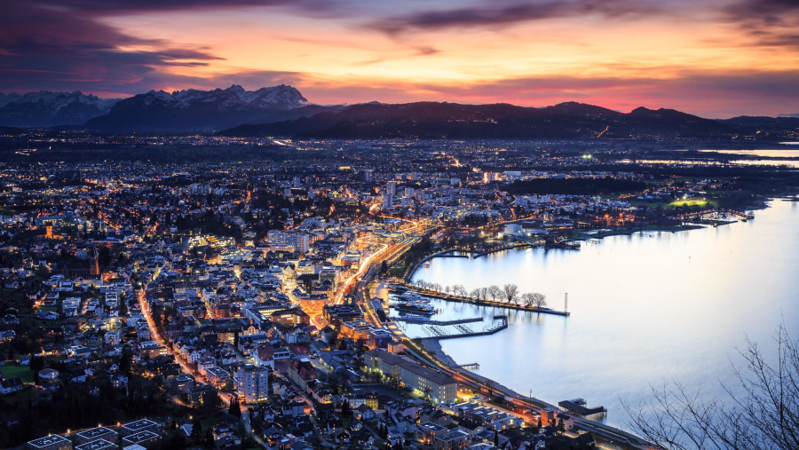 Lake Constance with Bregenz