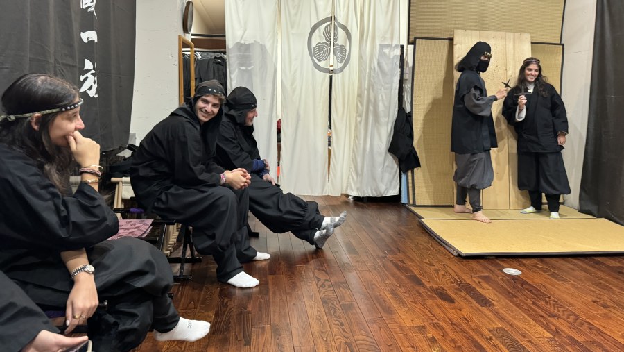 Travelers in a Ninja dojo