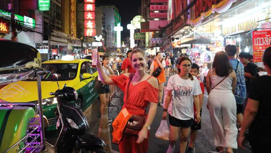 Busy Bangkok at night, Thailand