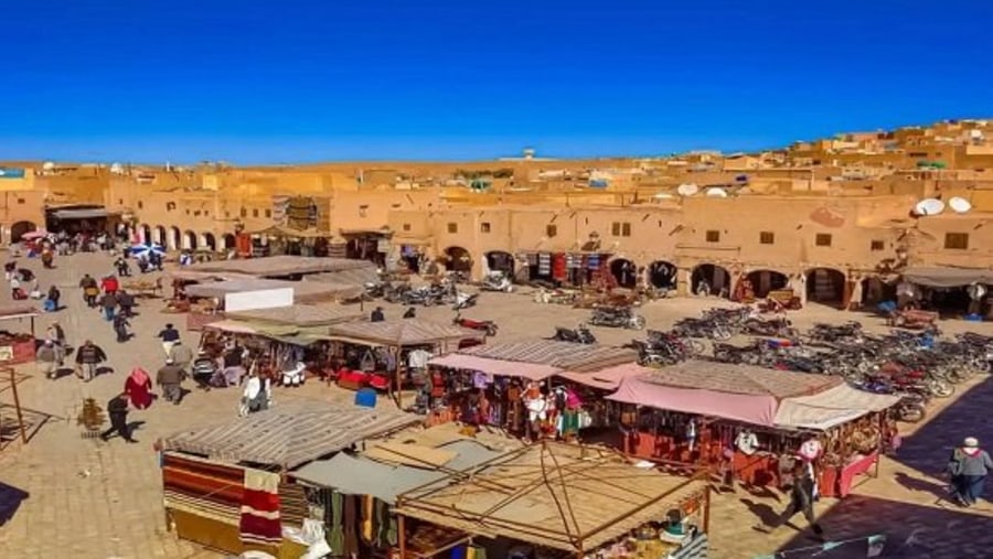Traditional market of Bni M'zab in Ghardaia: Bustling hub of local culture and commerce