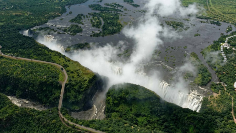 Areial View Of The Falls