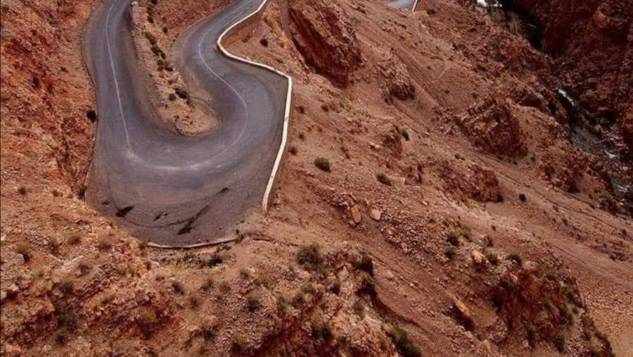 Snake road in Dades Gorges