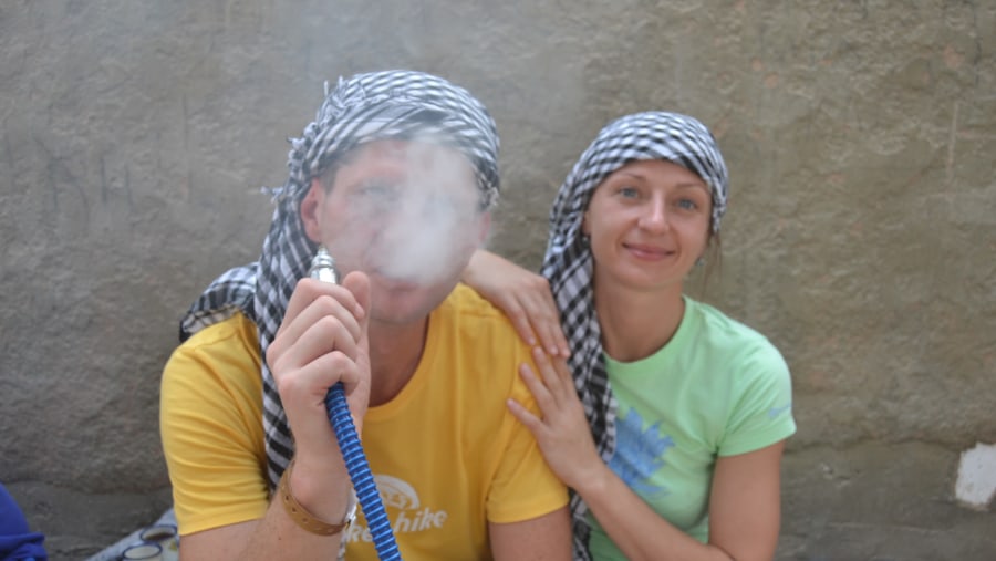 Smoking Shisha in Egypt
