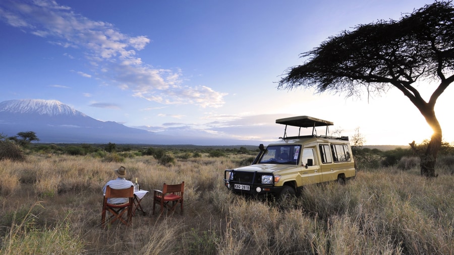 Admire the view of Mount Kilimanjaro